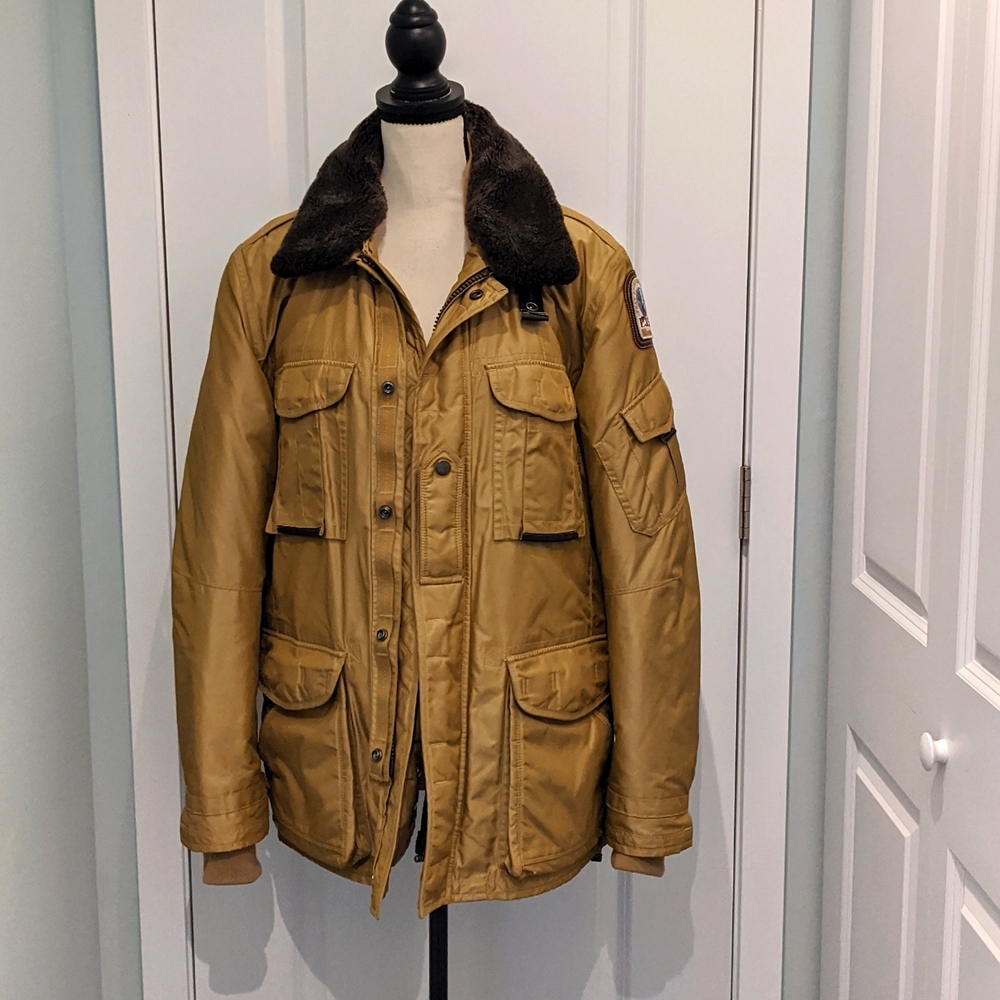 PJS Parajumpers men winter jacket, sand color, size Large